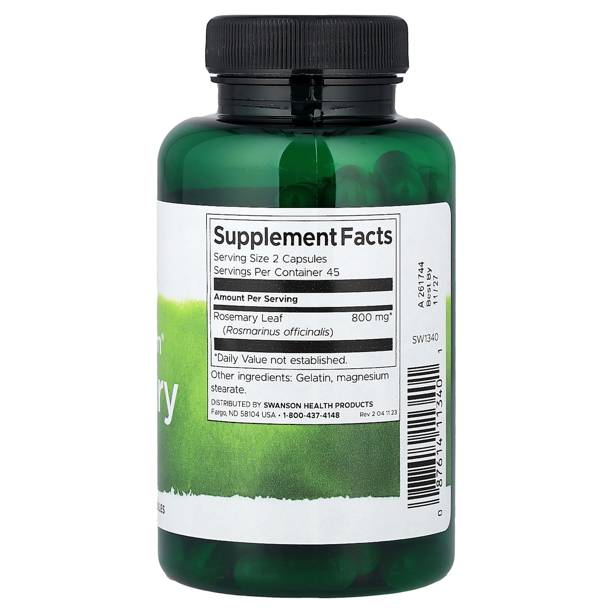 Supplement facts panel