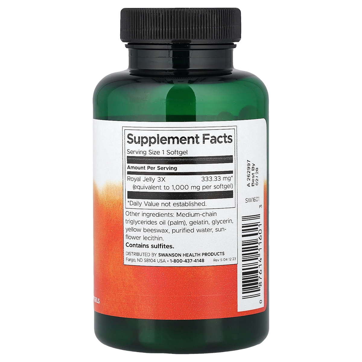 Supplement facts panel