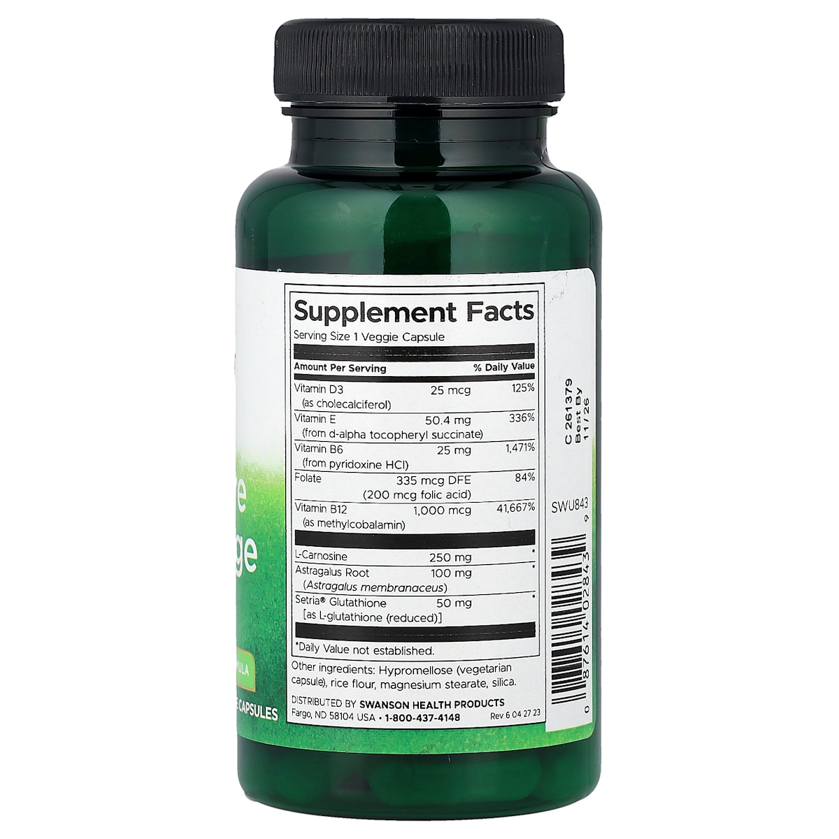 Supplement facts panel