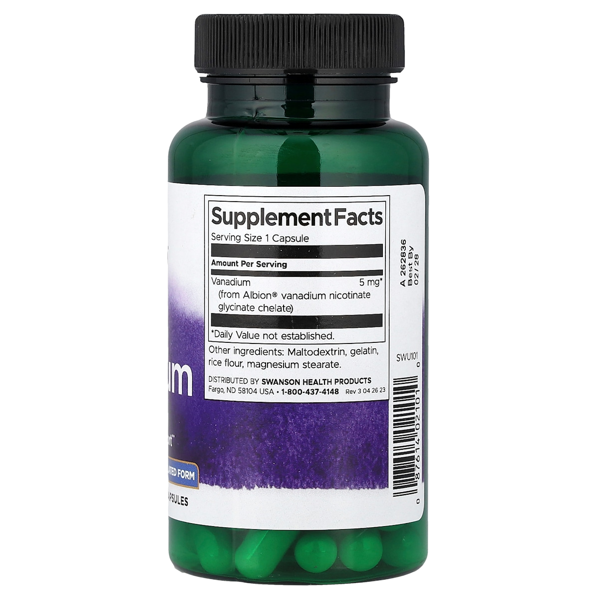 Supplement facts panel