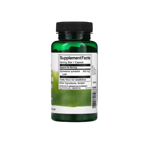 Swanson Gymnema Sylvestre Leaf, Full Spectrum, 400 mg, 100 Capsules‏