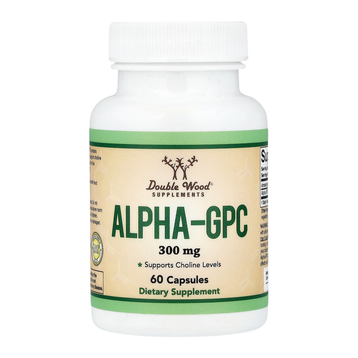 Double Wood Supplements Alpha GPC – 300mg, 60 Capsules