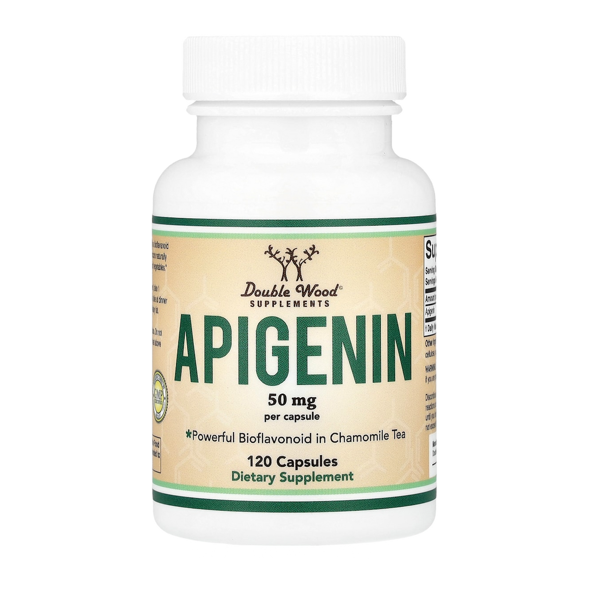 Double Wood Supplements Apigenin – 50mg, 120 Capsules