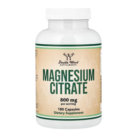 Double Wood Supplements Magnesium Citrate – 800mg, 180 Capsules