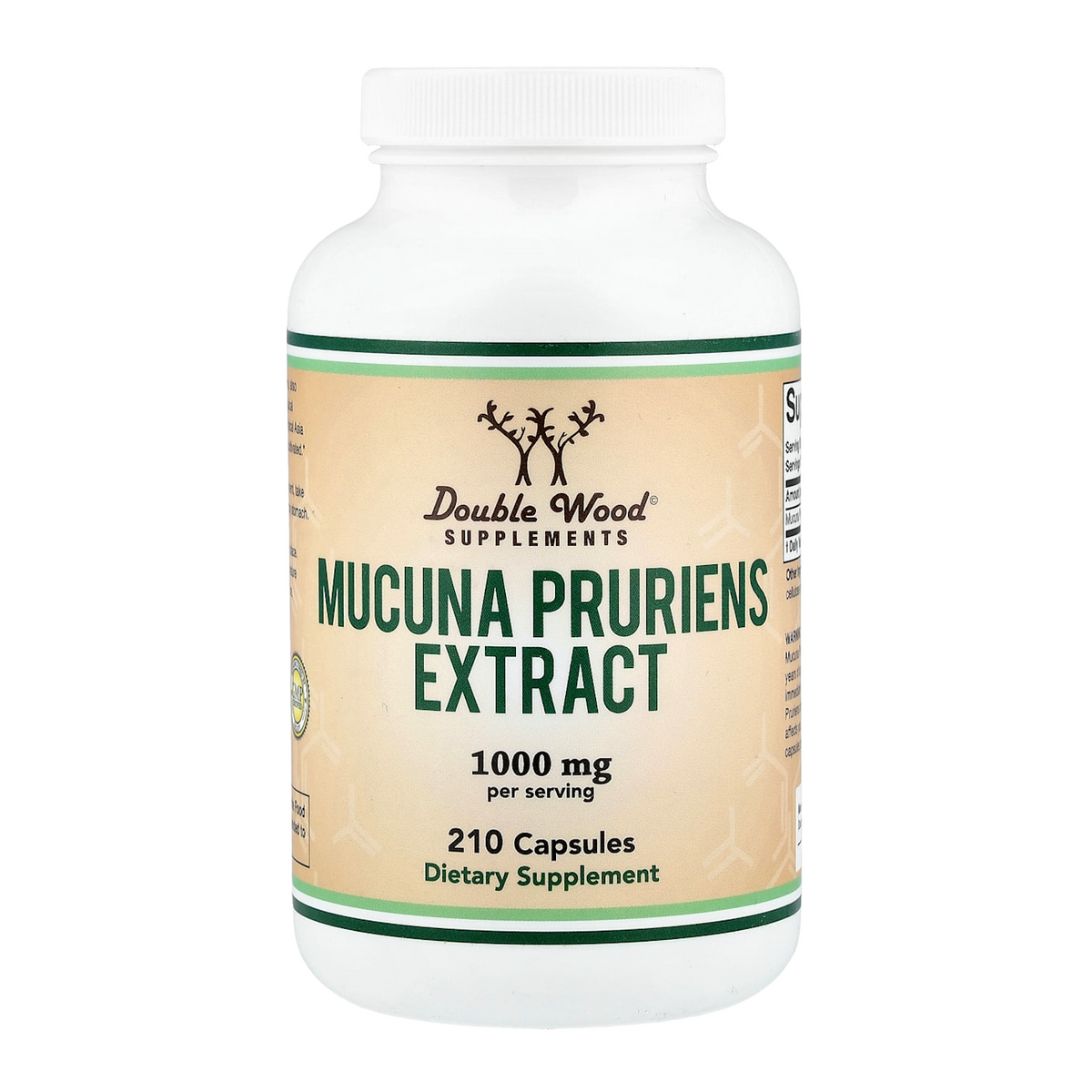 Double Wood Supplements Mucuna Pruriens – 1000mg, 210 Capsules