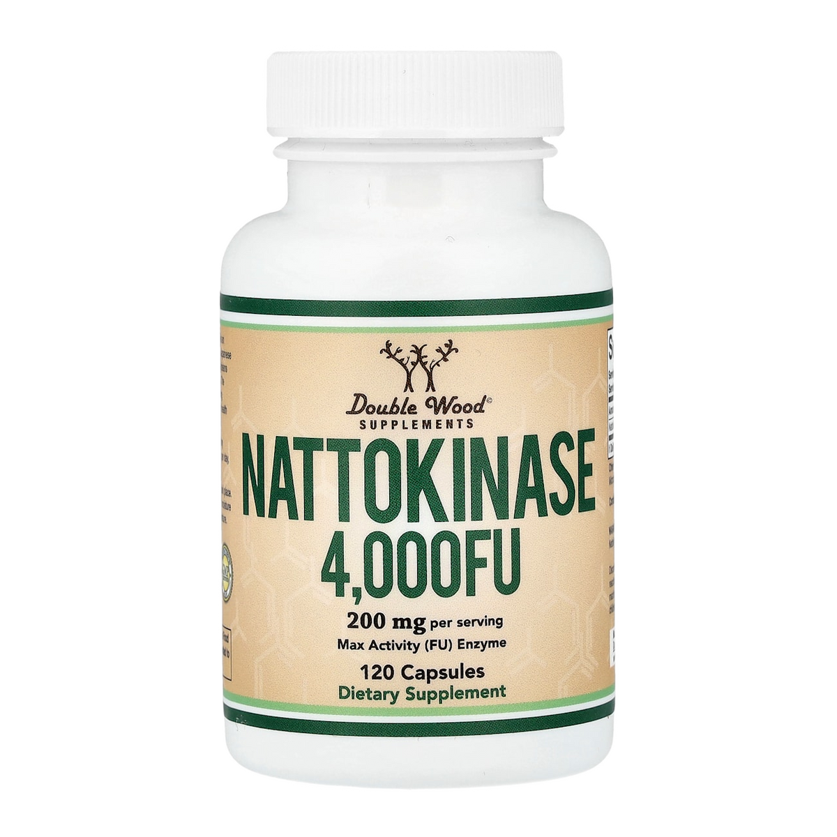 Double Wood Supplements Nattokinase – 4000FU, 120 Capsules