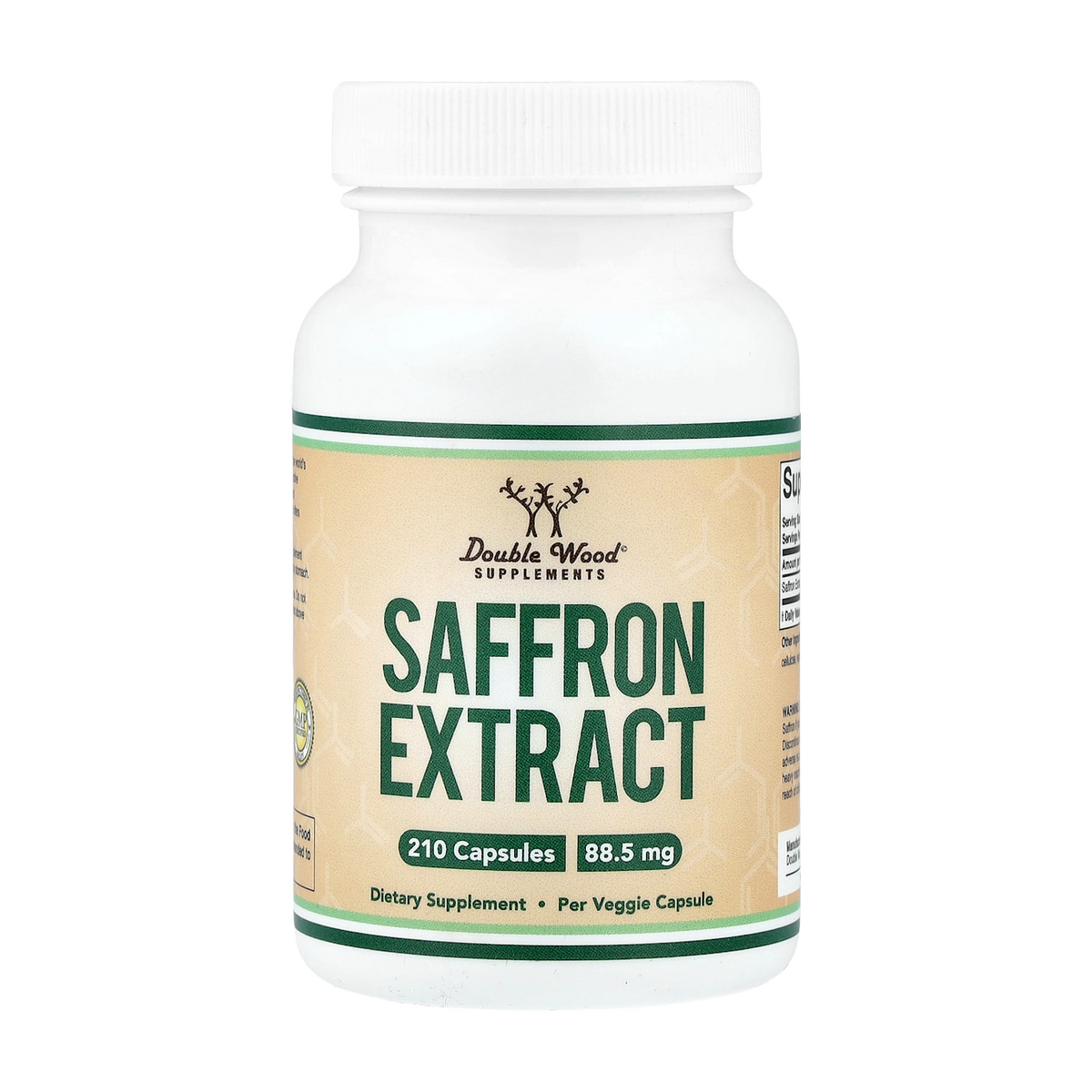 Double Wood Supplements Saffron – 88.5mg, 210 Capsules