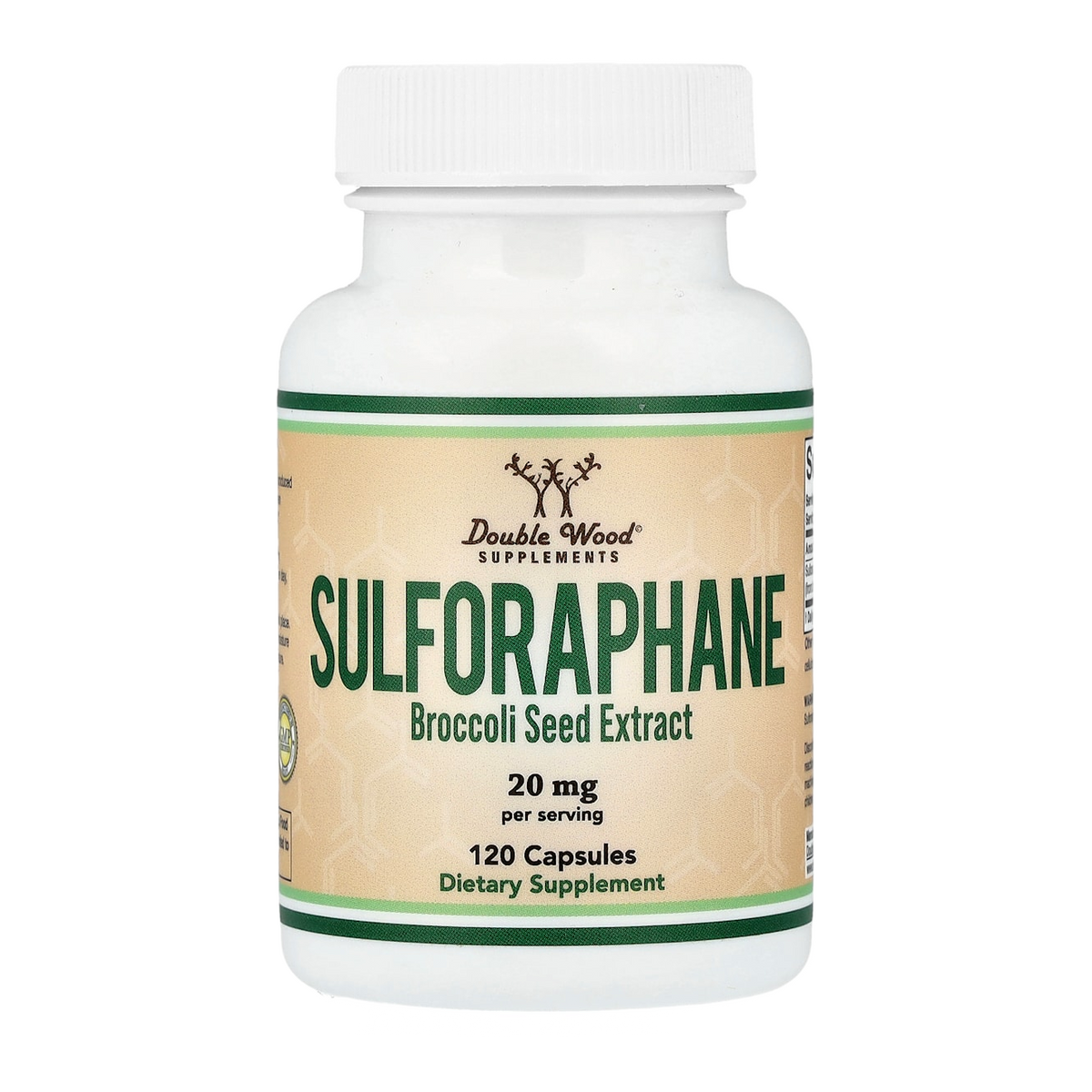 Double Wood Supplements Sulforaphane – 20mg, 120 Capsules
