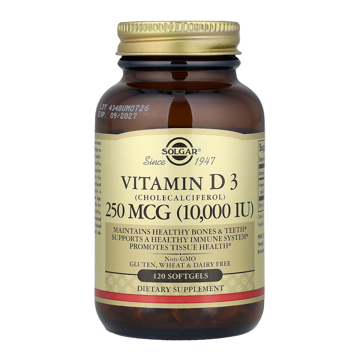 Solgar Vitamin D – 10,000IU, 120 Capsules