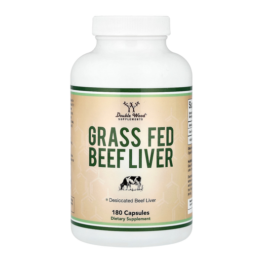 Double Wood Supplements Grass Fed Beef Liver – 180 Capsules