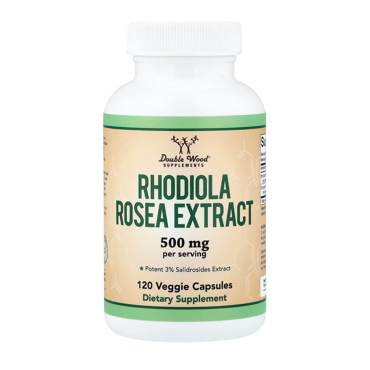 Double Wood Supplements Rhodiola – 500mg, 120 Capsules