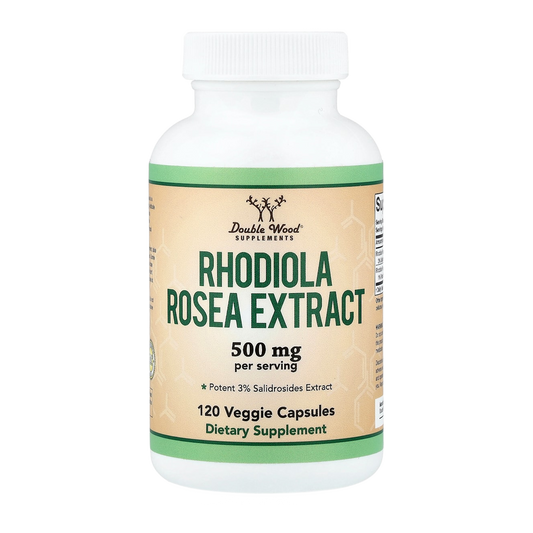 Double Wood Supplements Rhodiola – 500mg, 120 Capsules