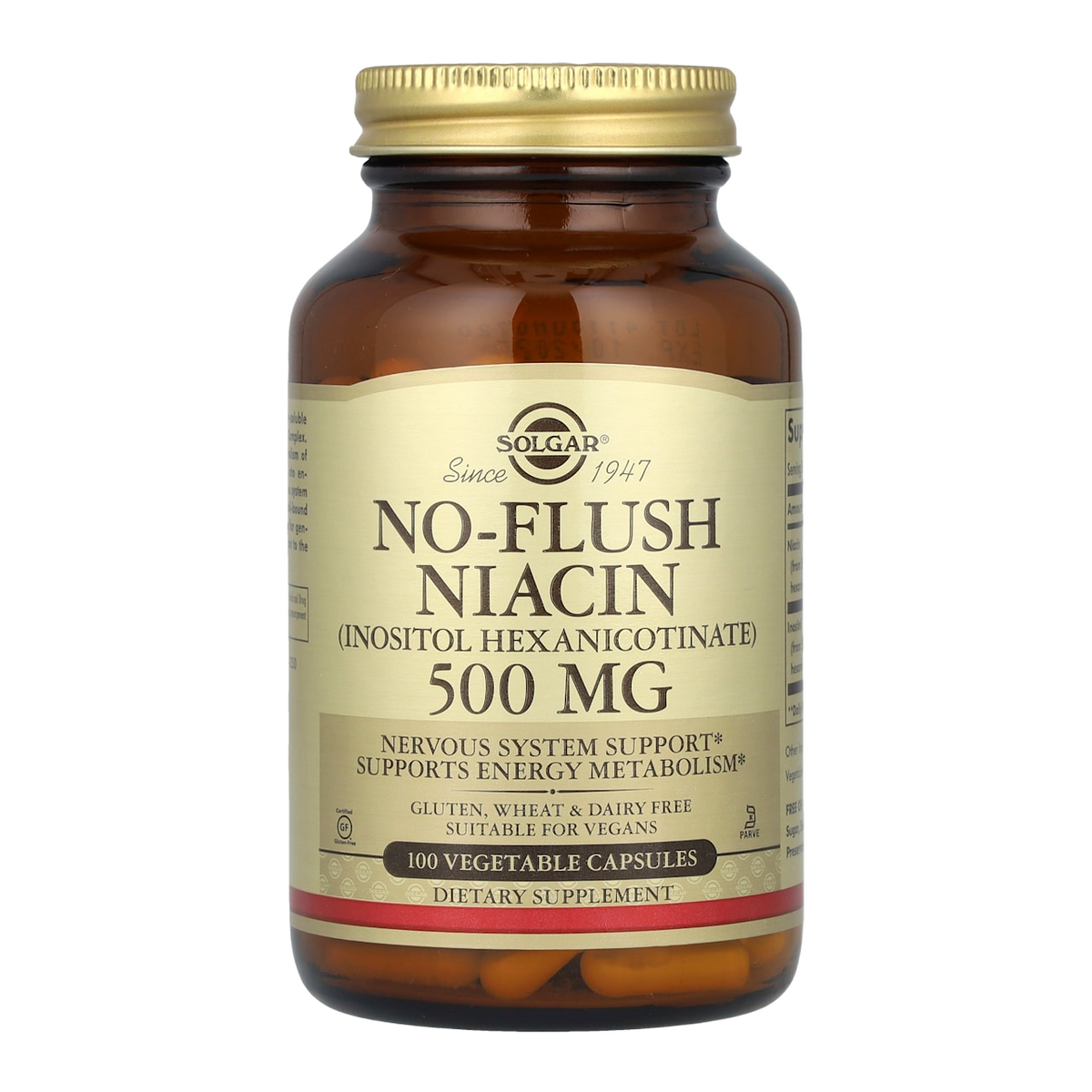 Solgar Niacin – 500mg, 100 Capsules