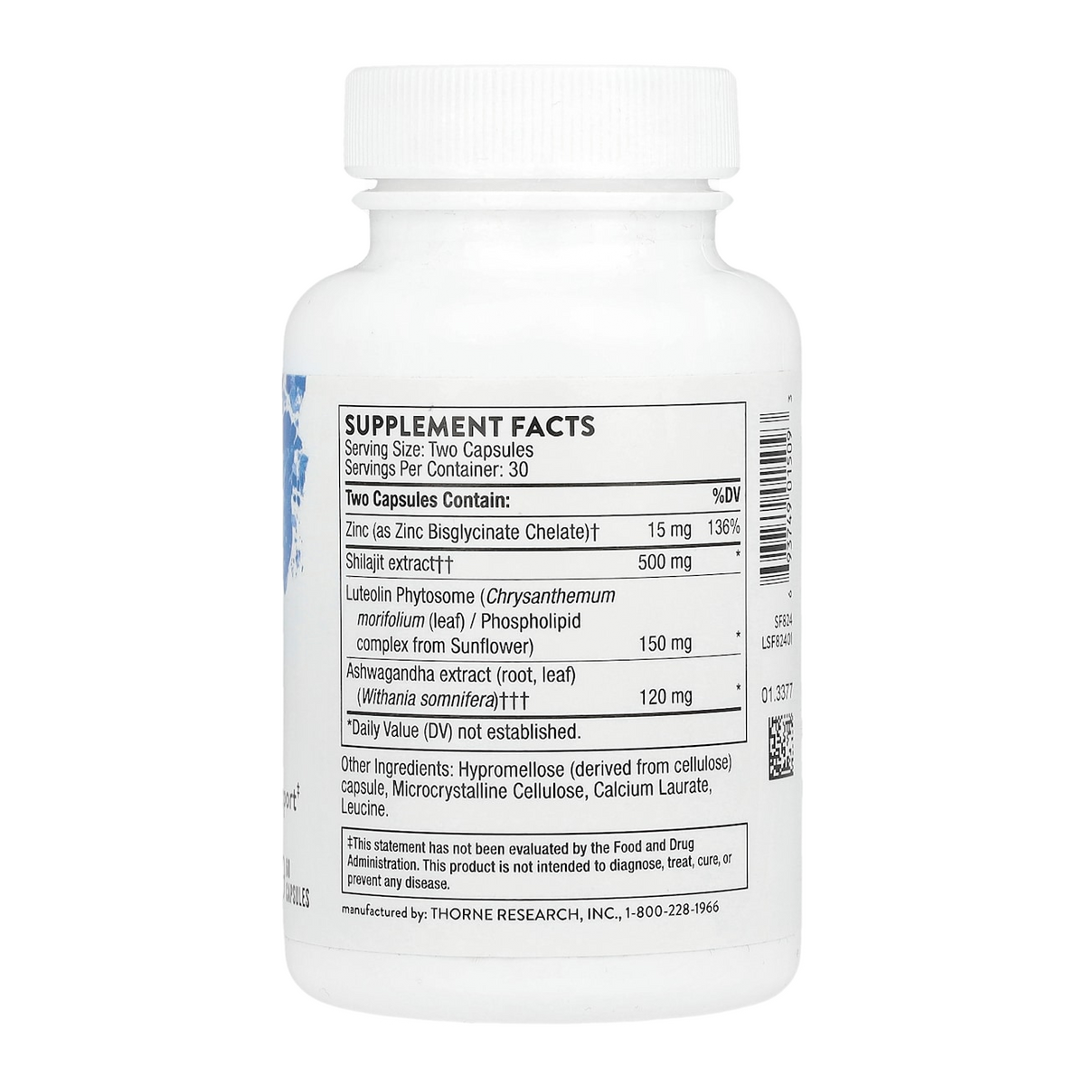 Thorne Testosterone Support – 60 Capsules supplement facts