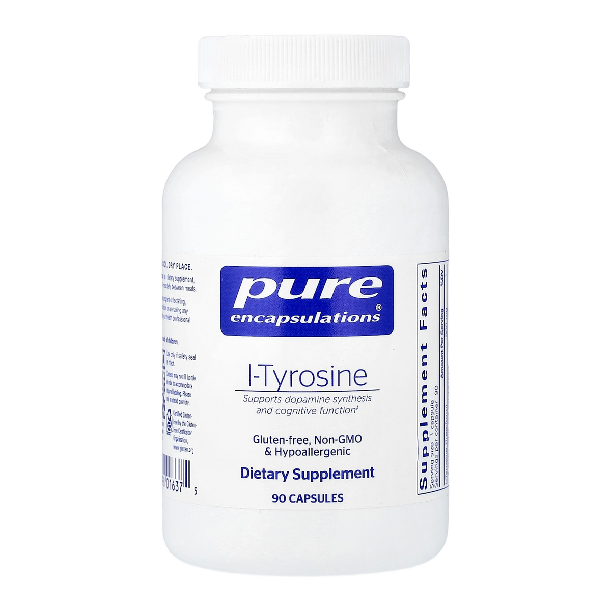 Pure Encapsulations L-Tyrosine – 500mg, 90 Capsules