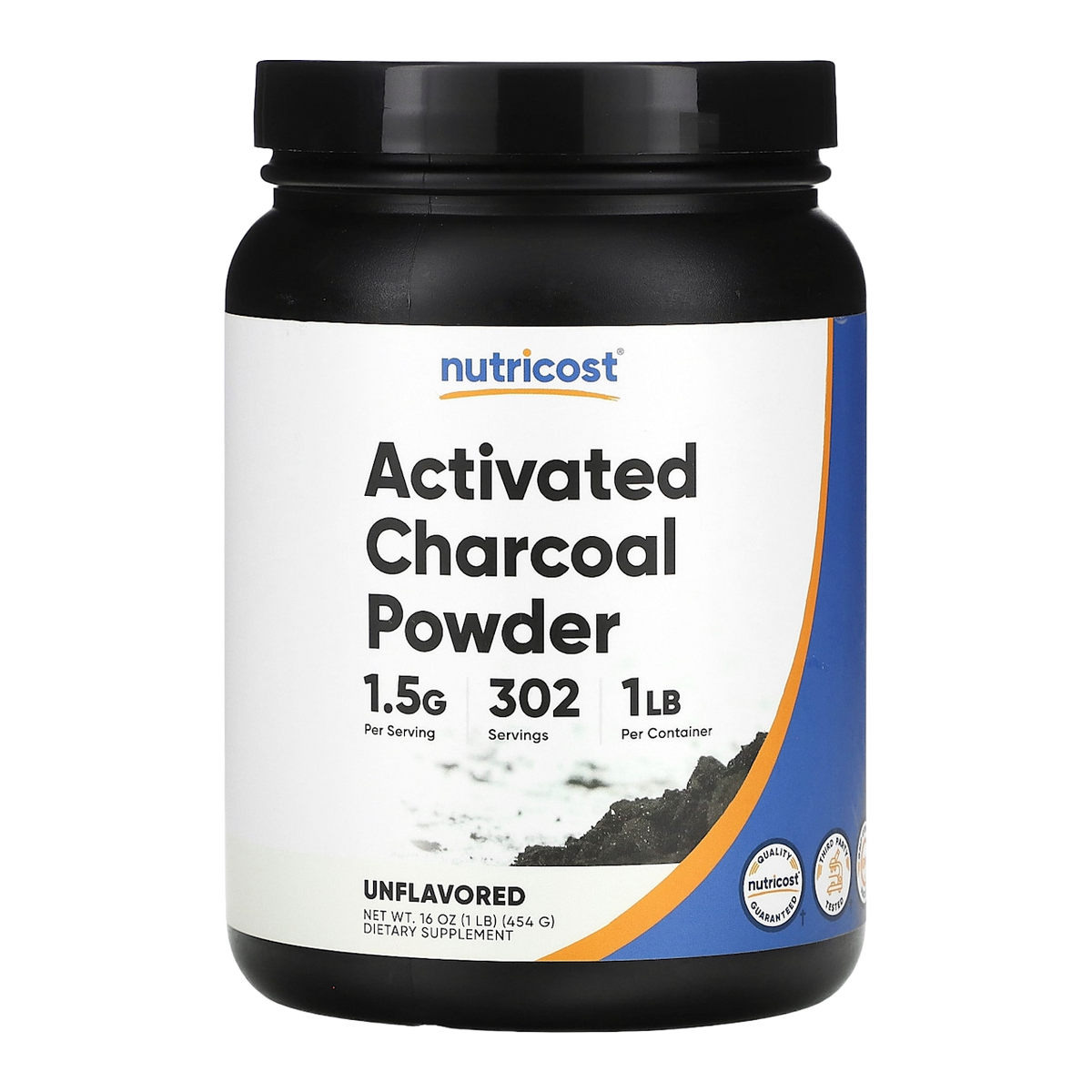 Nutricost Activated Charcoal Powder – 1500mg, 302 Servings