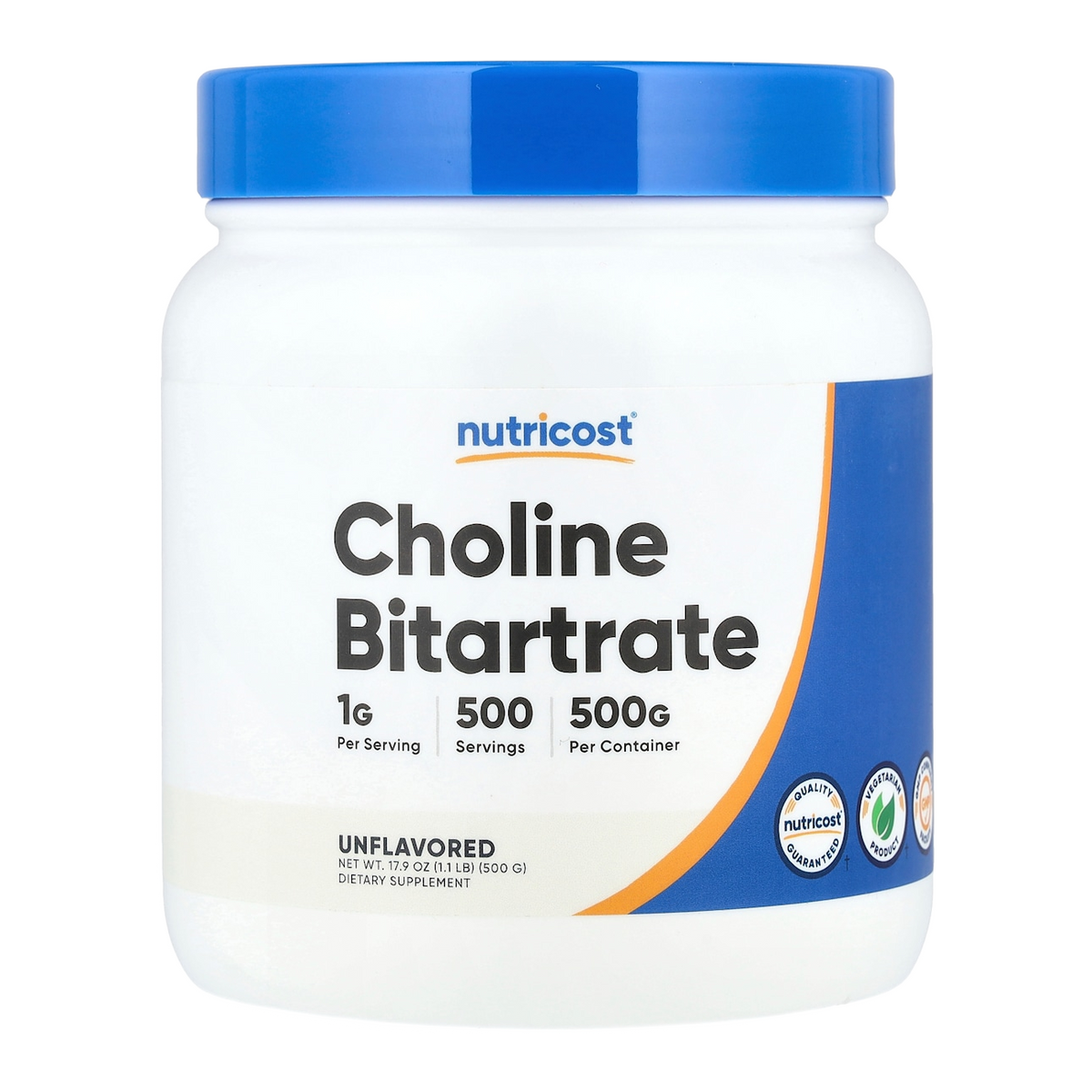 Nutricost Choline Powder – 1000mg, 500 Servings