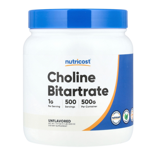 Nutricost Choline Powder – 1000mg, 500 Servings