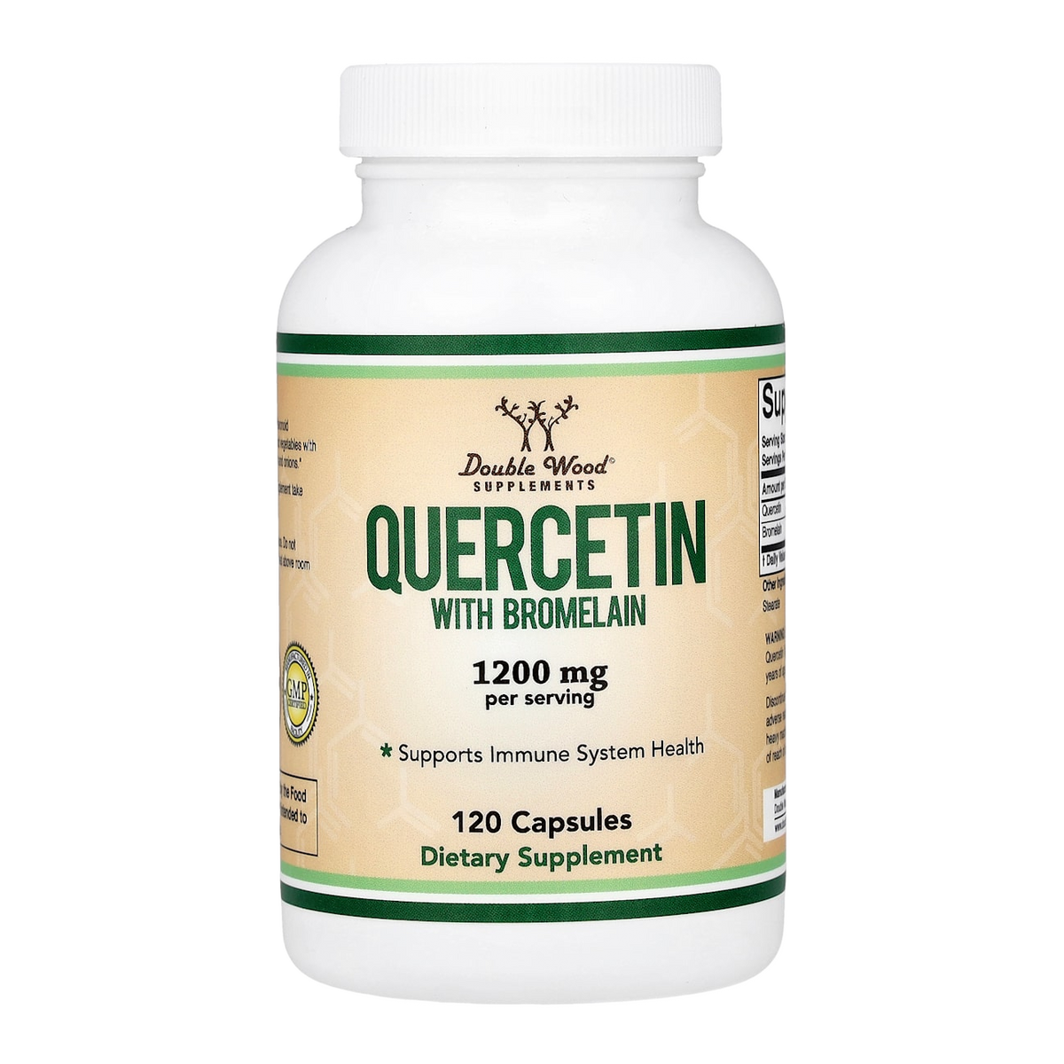 Double Wood Supplements Quercetin & Bromelain – 120 Capsules