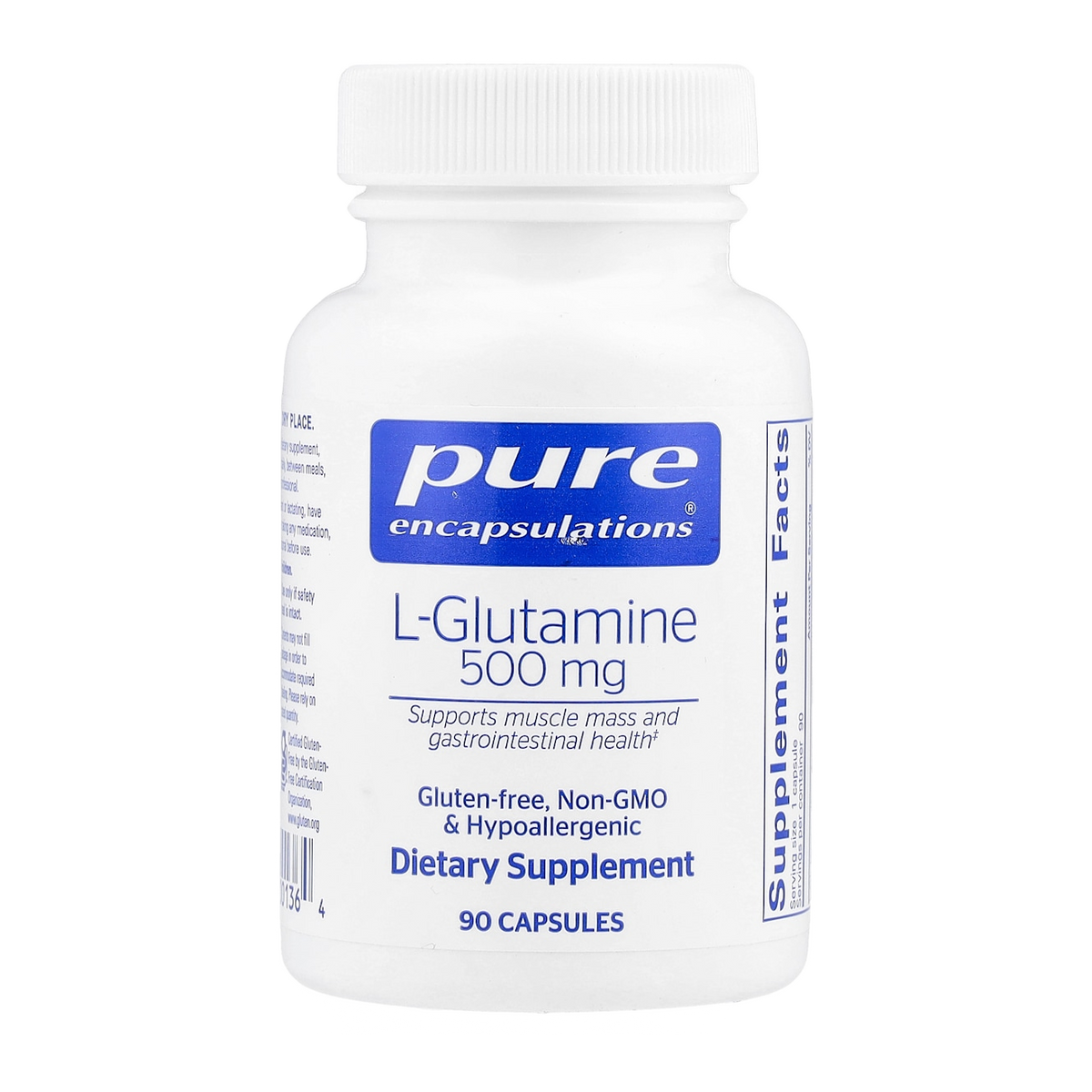 Pure Encapsulations L-Glutamine – 500mg, 90 Capsules