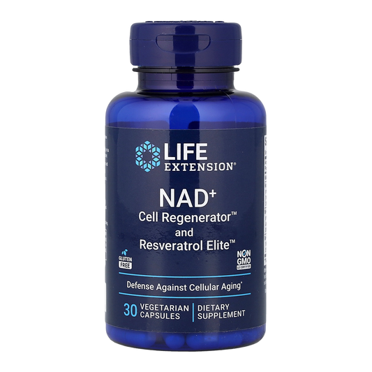 Life Extension NAD+ & Resveratrol – 30 Capsules