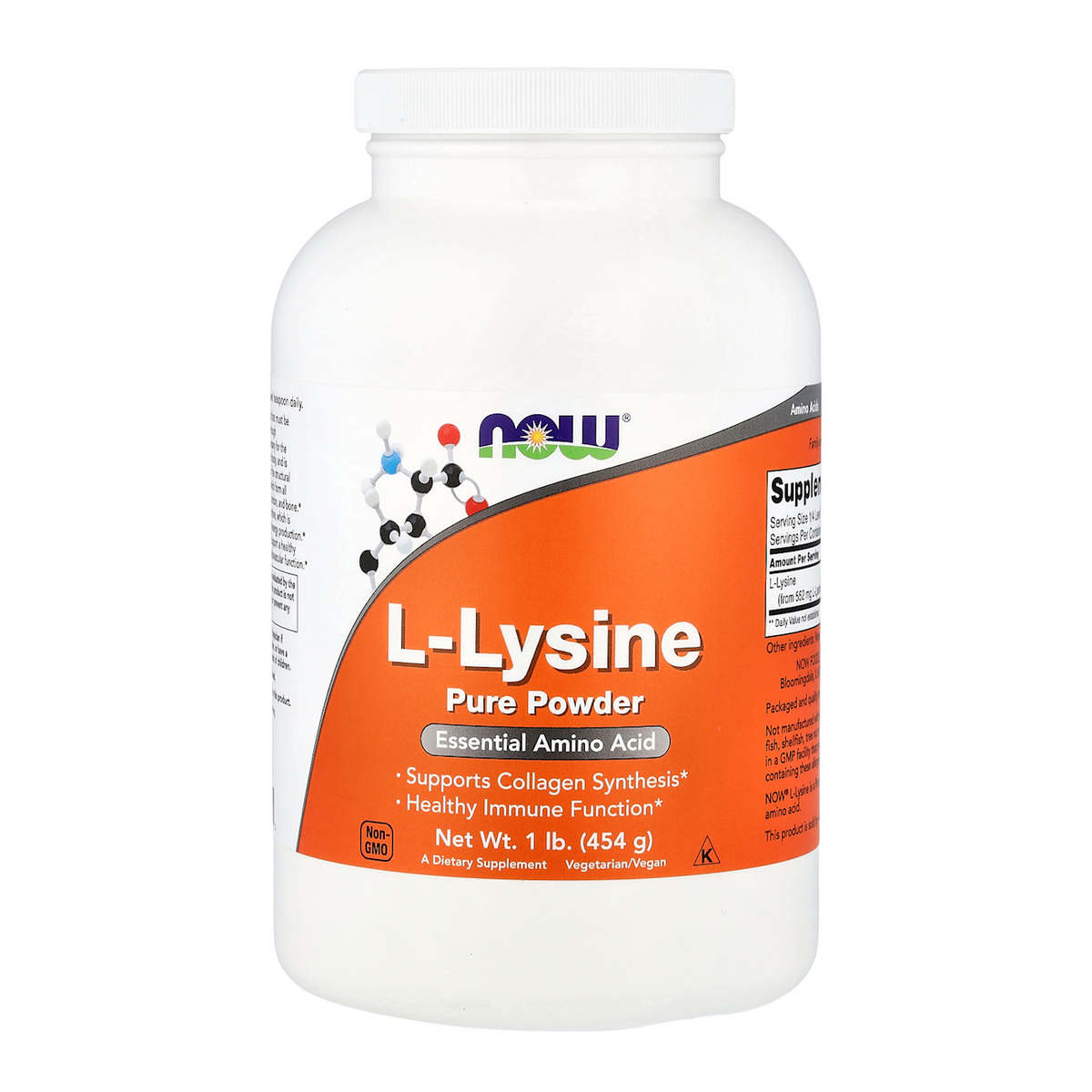 NOW Foods L-Lysine Powder – 435mg, 822 Servings