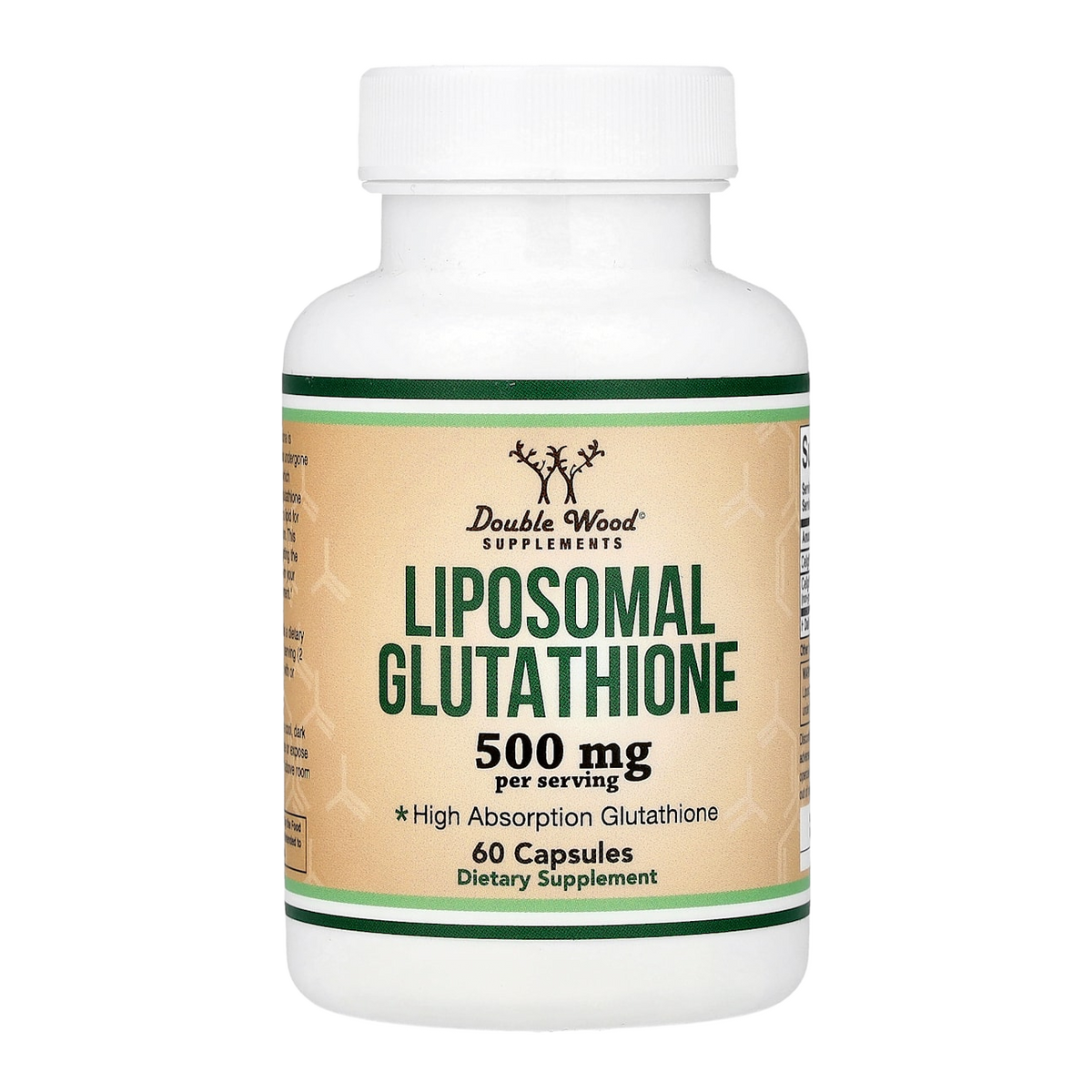 Double Wood Supplements Liposomal Glutathione – 500mg, 60 Capsules