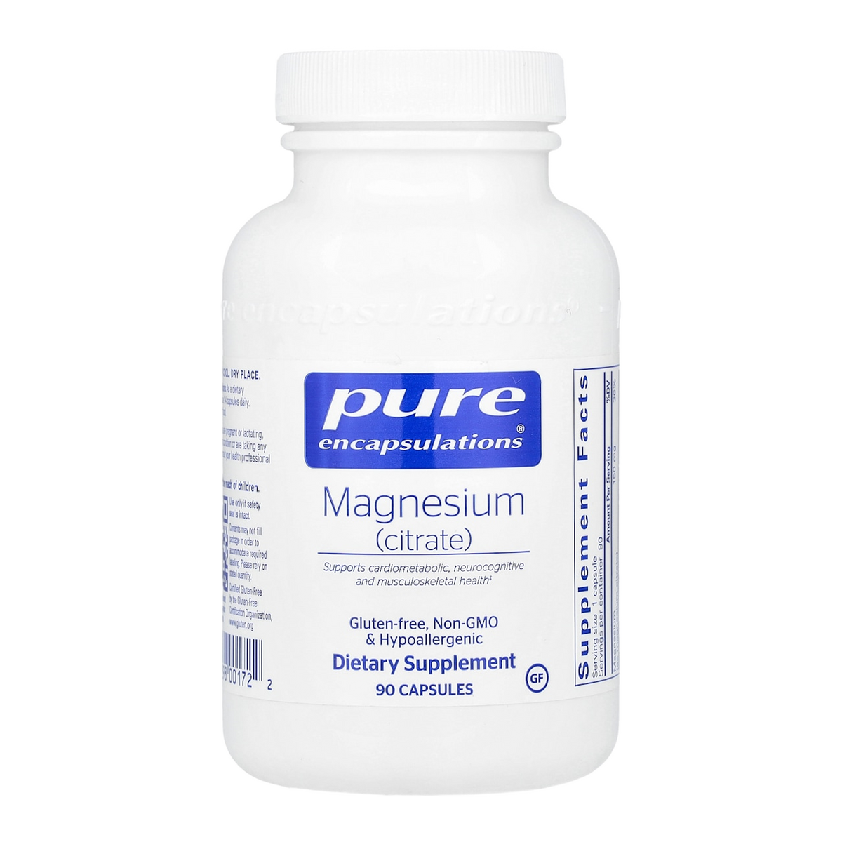 Pure Encapsulations Magnesium Citrate – 150mg, 90 Capsules