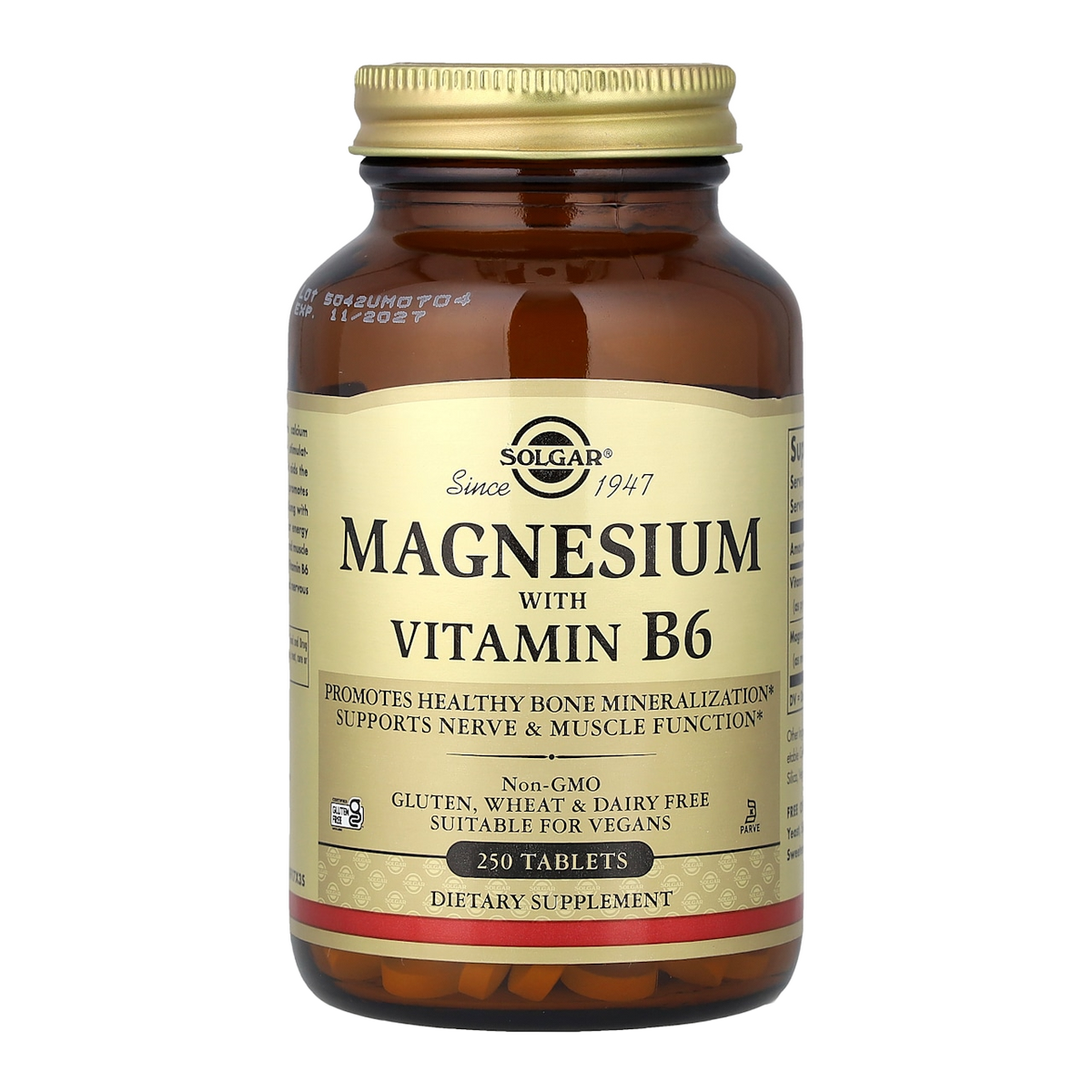 Solgar Magnesium + B6 – 250 Capsules