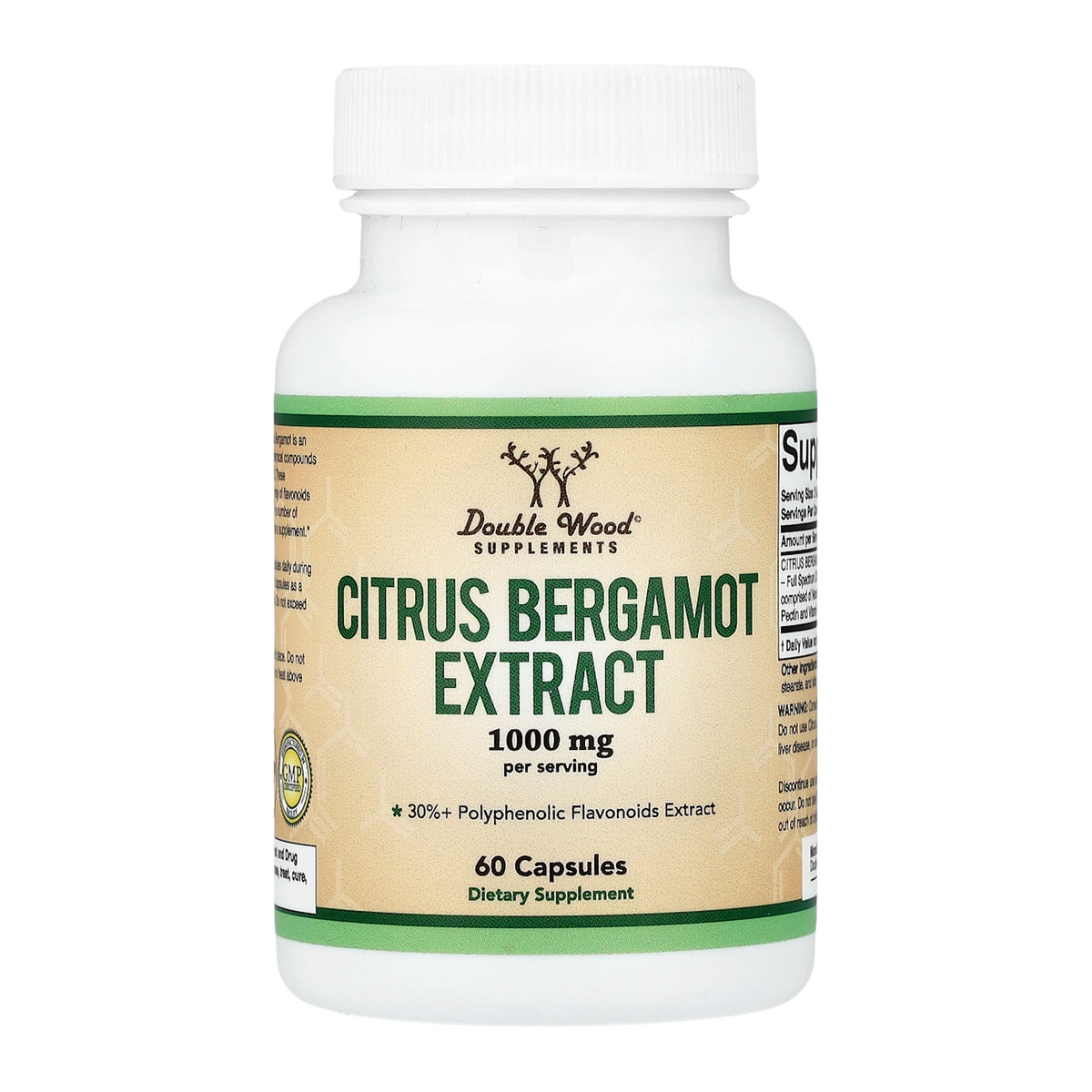 Double Wood Supplements Citrus Bergamot – 1000mg, 60 Capsules