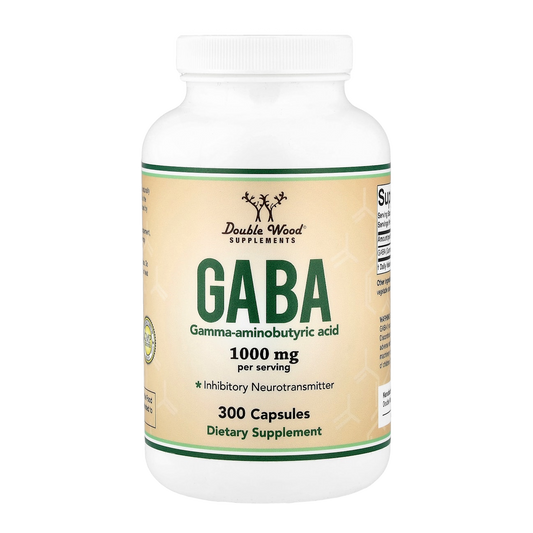 Double Wood Supplements GABA – 1000mg, 300 Capsules
