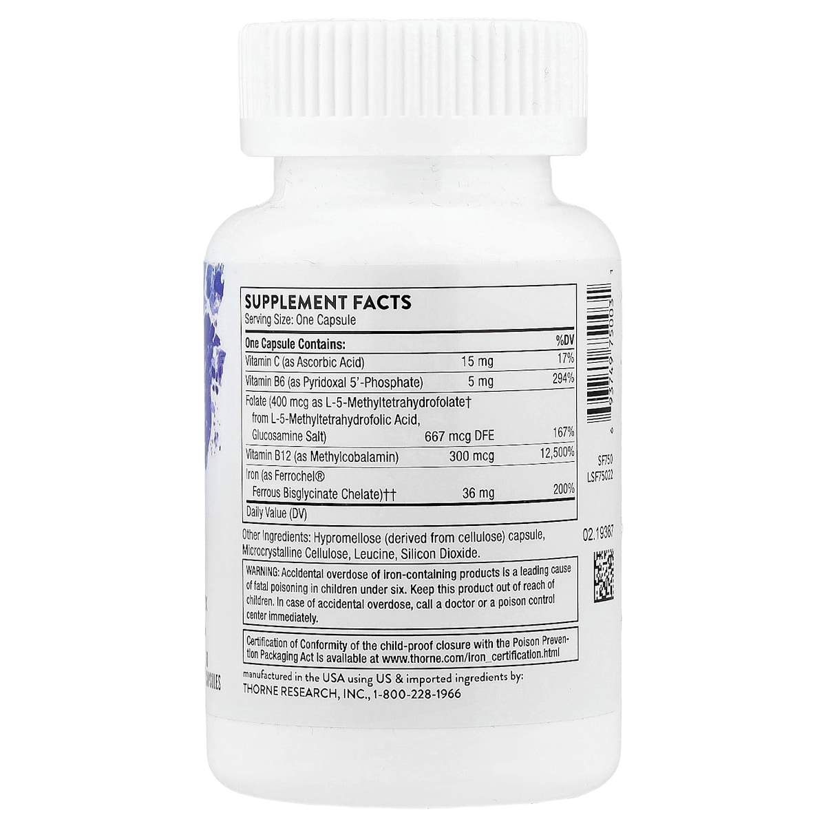 Supplement facts panel