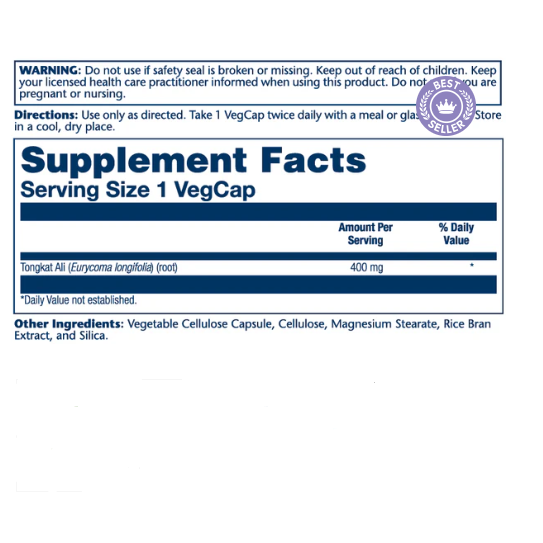 Solaray Tongkat Ali 400 mg 60 Capsules