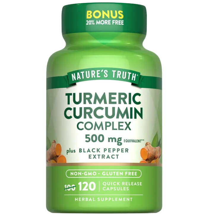 Nature's Truth, Turmeric Curcumin Complex Plus BioPerine® Black Pepper Extract, 120 Quick Release Capsules