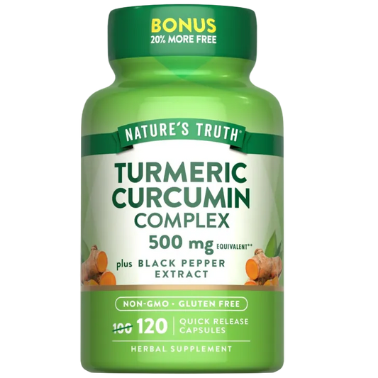 Nature's Truth, Turmeric Curcumin Complex Plus BioPerine® Black Pepper Extract, 120 Quick Release Capsules