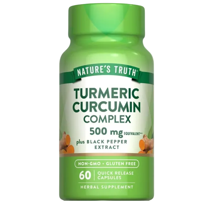 Nature's Truth Turmeric Curcumin 500mg + Black Pepper Extract (60 Capsules)