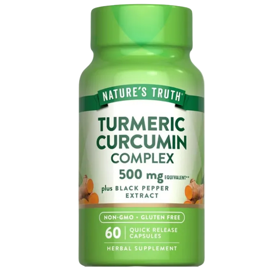 Nature's Truth Turmeric Curcumin 500mg + Black Pepper Extract (60 Capsules)