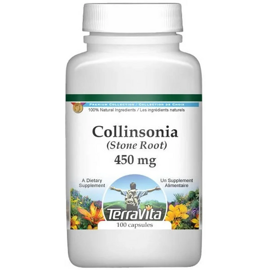 TerraVita Collinsonia Root – 450mg, 100 Capsules