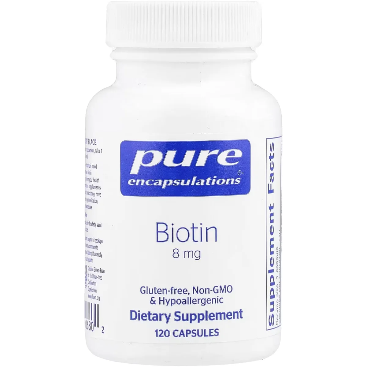 Pure Encapsulations Biotin – 8,000mcg, 120 Capsules