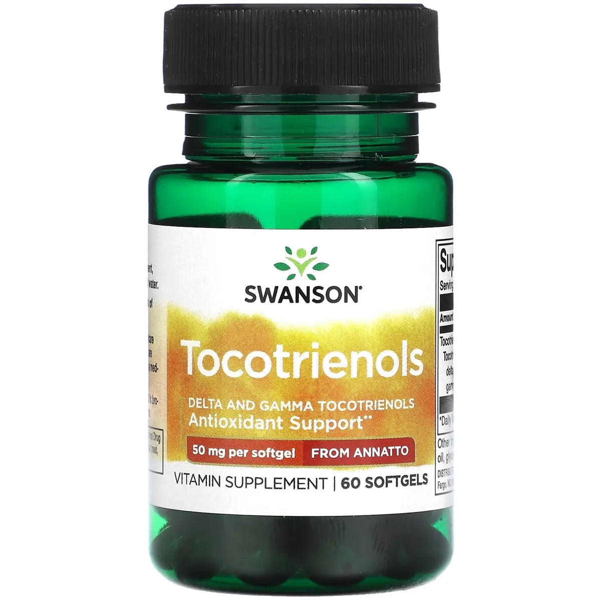 Swanson Tocotrienols (Vitamin E) – 50mg, 60 Softgels