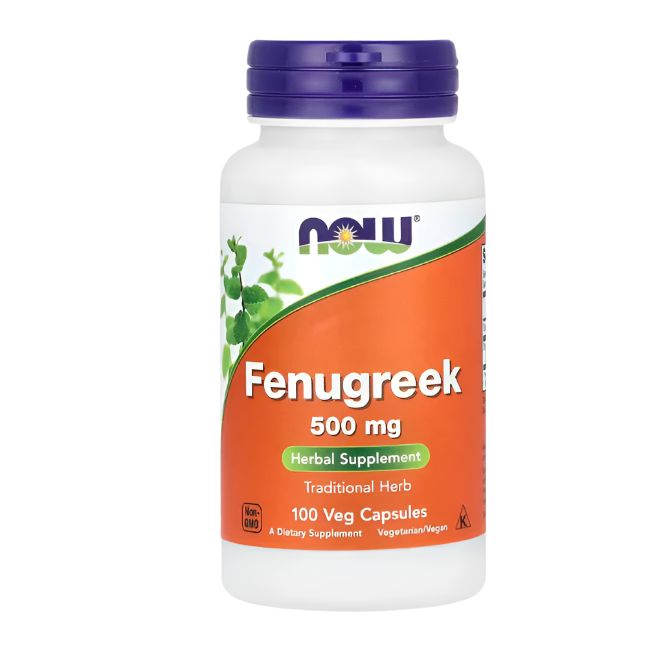NOW Foods Fenugreek 500 mg, 100 Veg Capsules