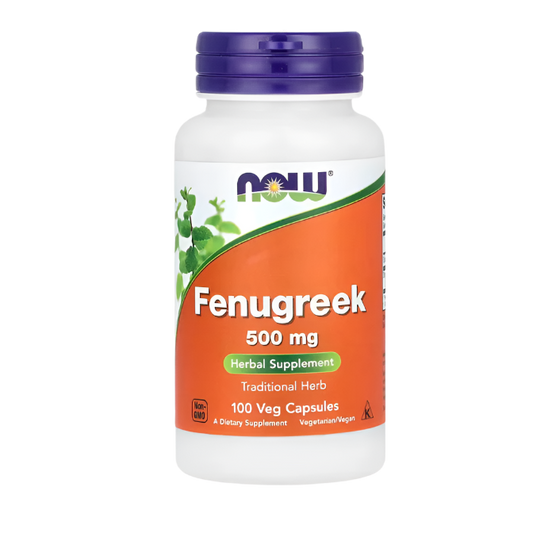 NOW Foods Fenugreek 500 mg, 100 Veg Capsules