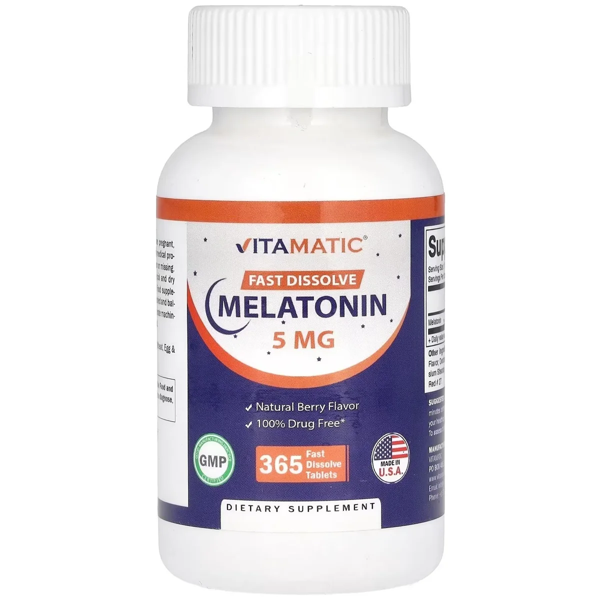 Vitamatic Melatonin – 5mg, 365 Tablets
