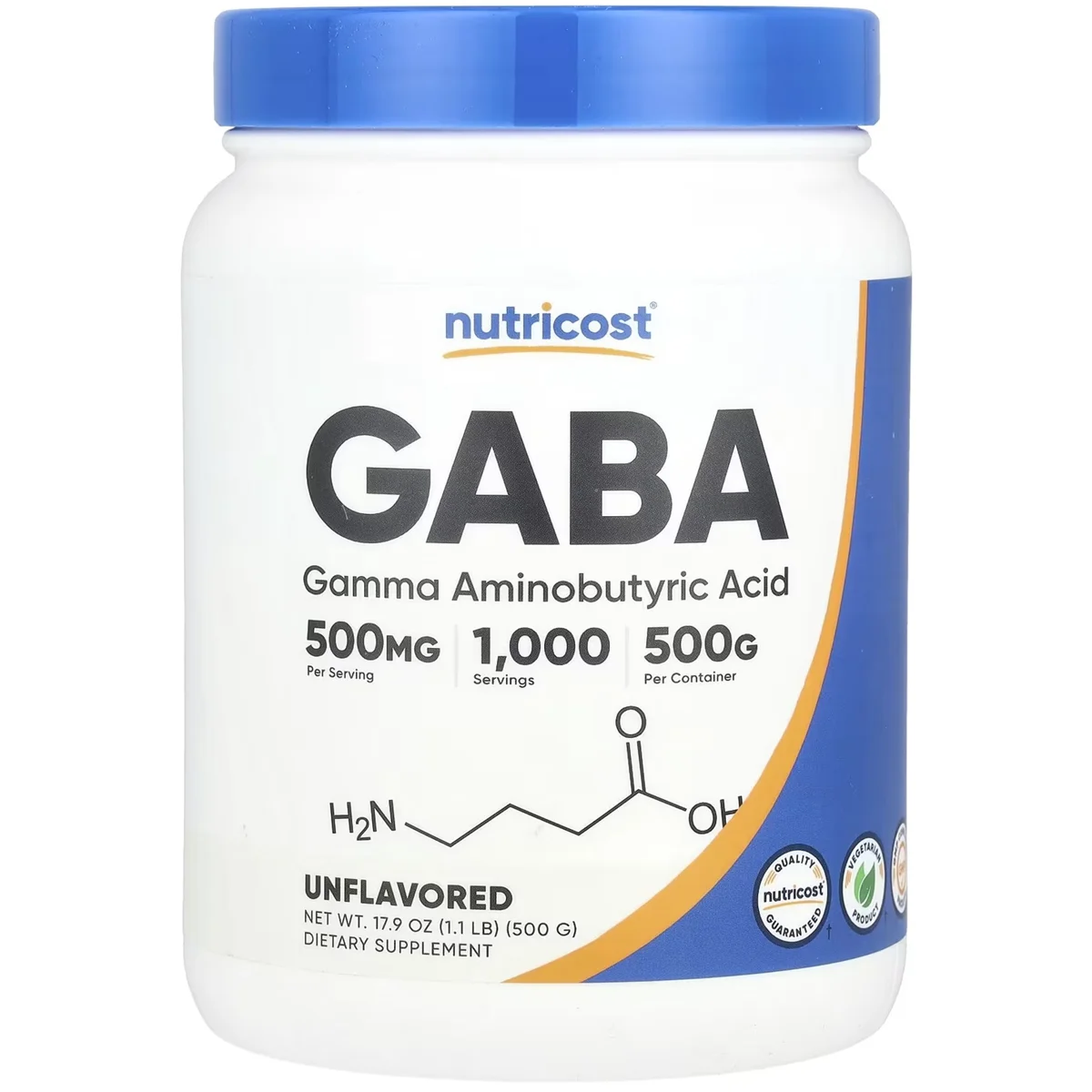 Nutricost GABA Powder – 500mg, 1000 Servings