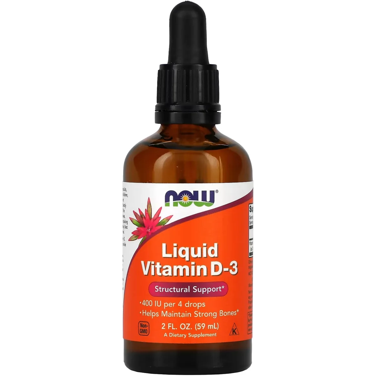 NOW Foods Vitamin D-3 Liquid – 400IU, 527 Servings
