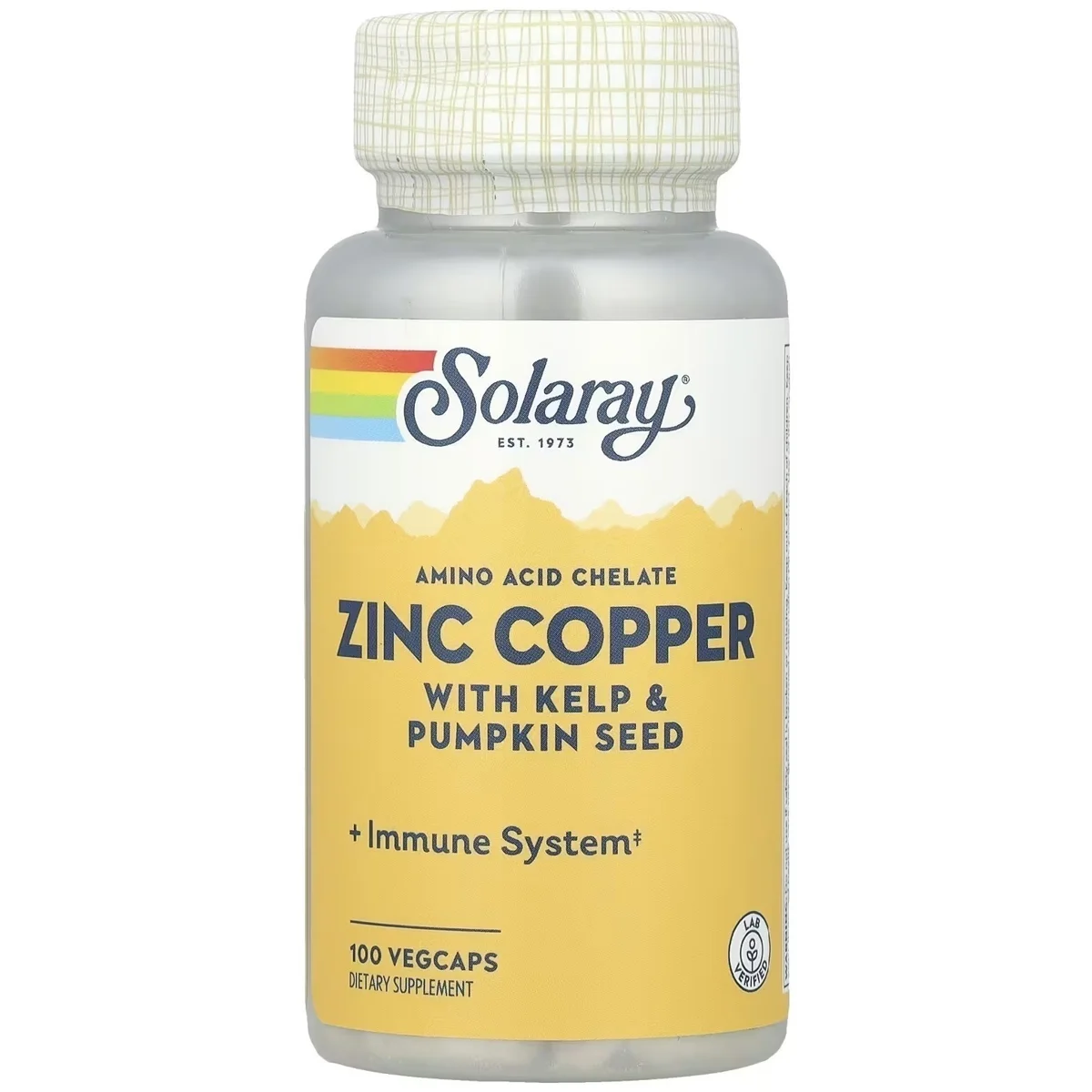 Solaray Zinc Copper – 100 Capsules