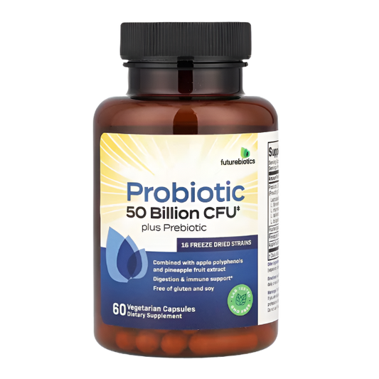 Futurebiotics Probiotic Plus Prebiotic 50 Billion CFU, 60 Capsules