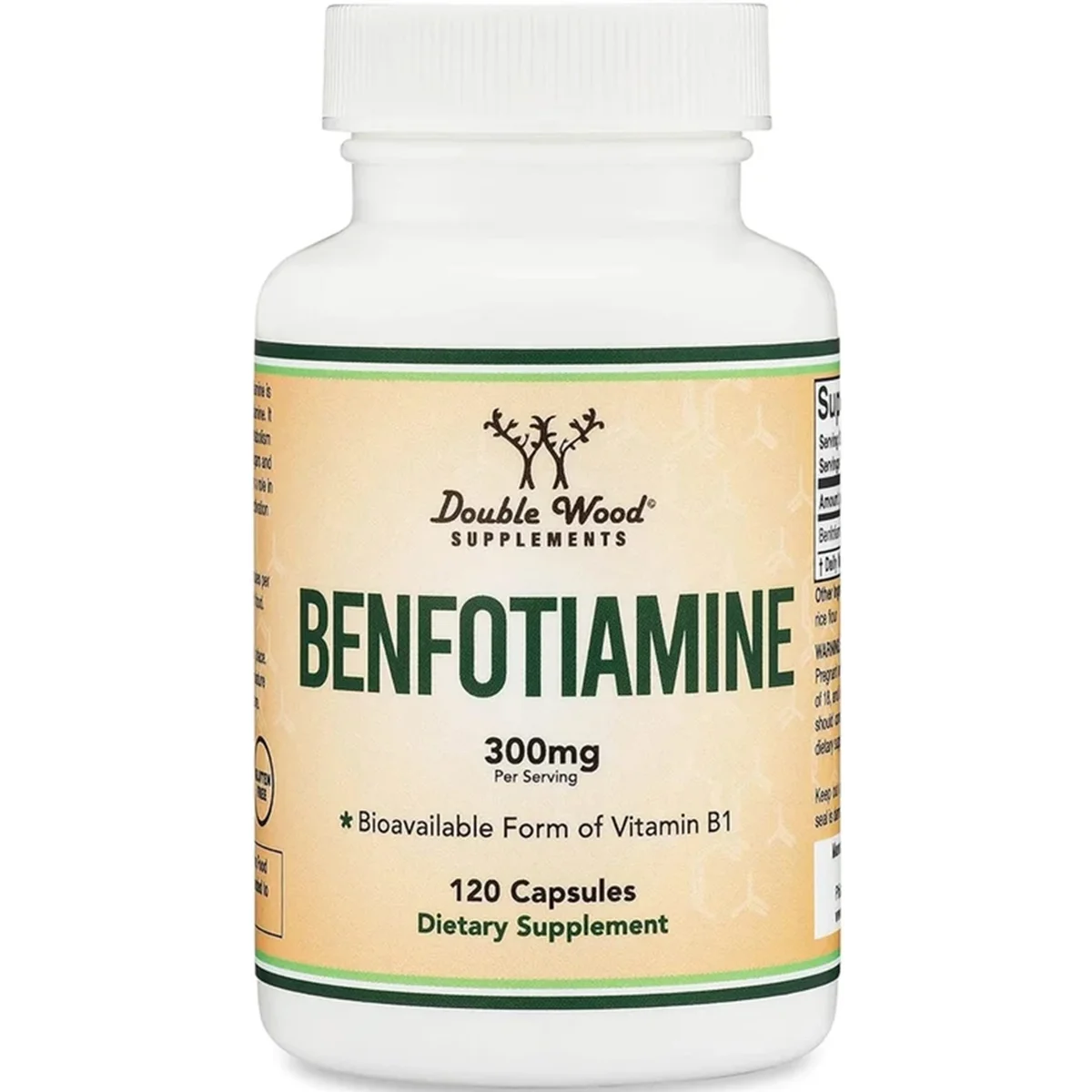 Double Wood Supplements Benfotiamine – 300mg, 120 Capsules