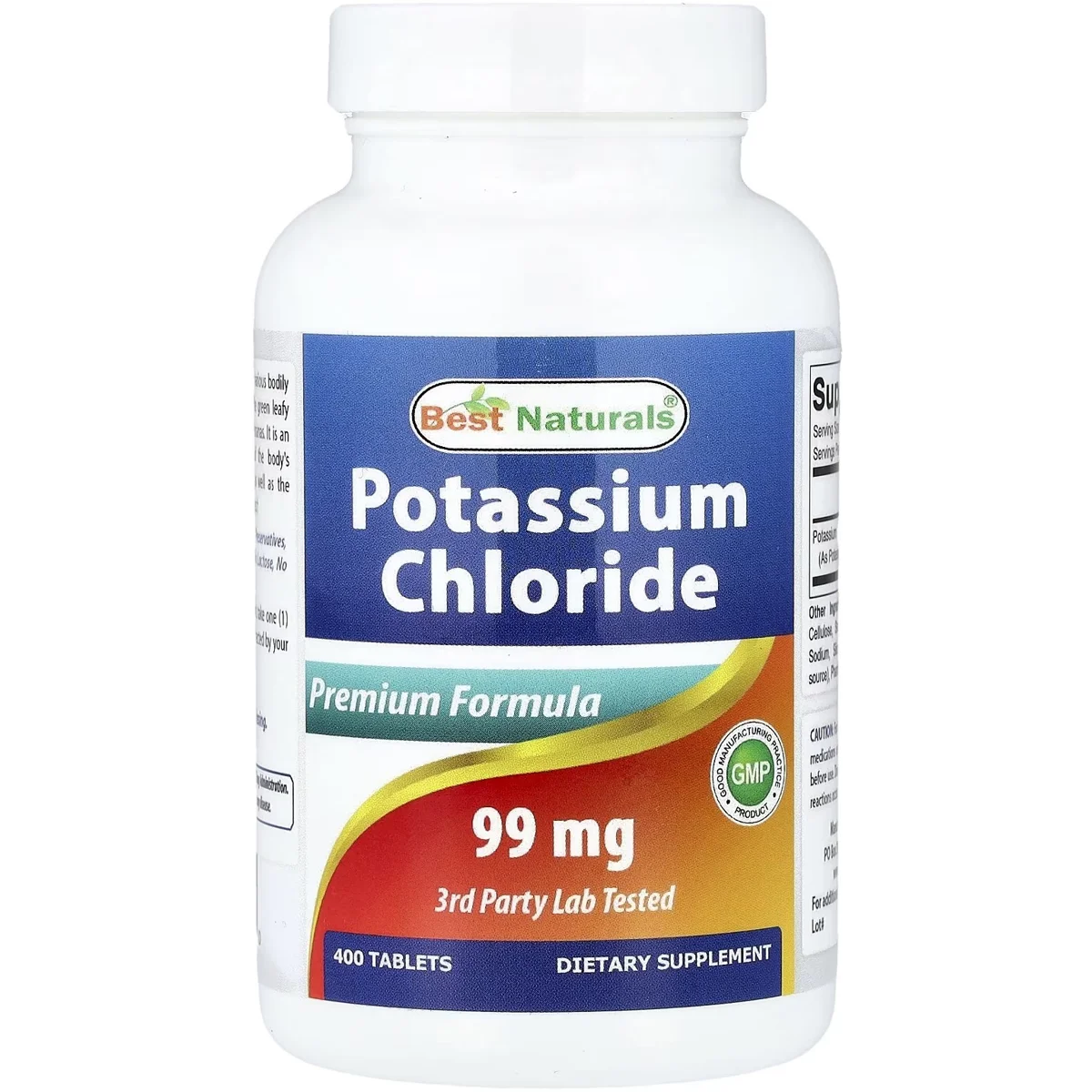 Best Naturals Potassium Chloride – 99mg, 400 Tablets