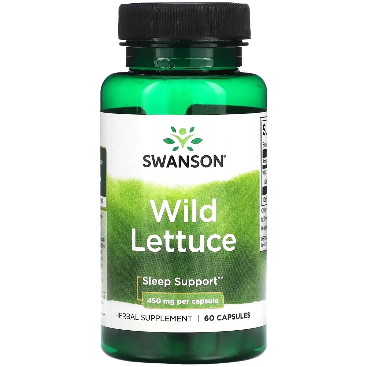 Swanson Wild Lettuce – 450mg, 60 Capsules